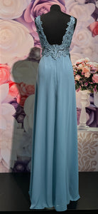 Aftonklänning / Balklänning  Venitti Dorit  med slitz 99075/ 99180 jeans