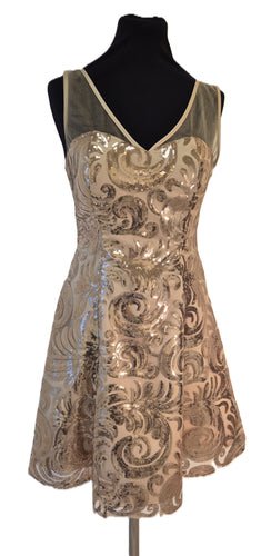 REA Kort klänning Venitti guld