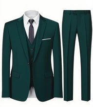 Ladda upp bild till gallerivisning, Framsida till kostym set med 3 delar mörk grön
