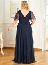 Ladda upp bild till gallerivisning, *Lång klänning med ärm navy blue