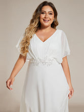 Ladda upp bild till gallerivisning, Kort klänning  med fjärilsärm vit