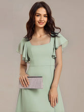 Ladda upp bild till gallerivisning, Lång klänning med fjärilsärm sage