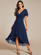 Ladda upp bild till gallerivisning, Kort klänning  med ärm EG02084 navy blue