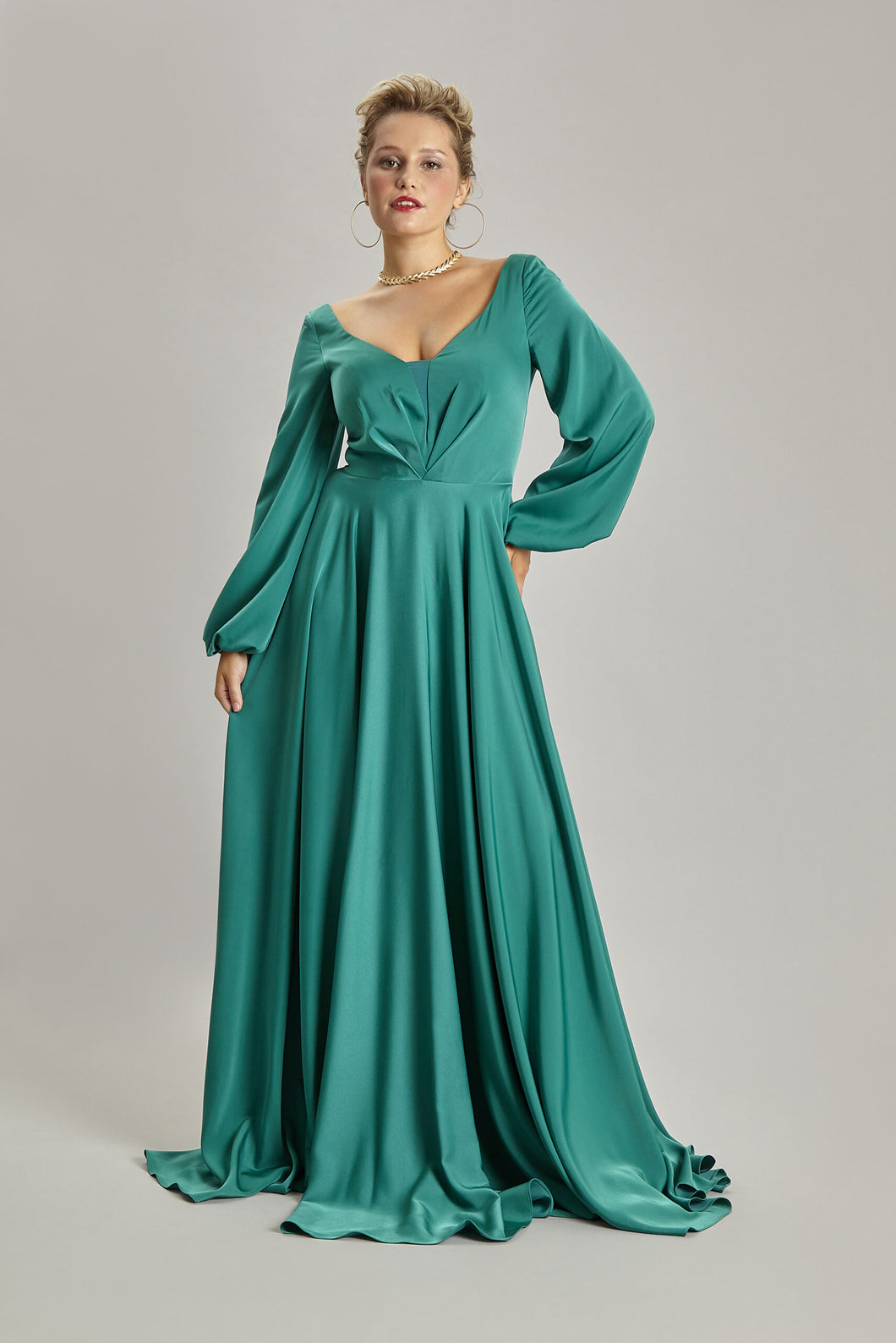 REA Aftonklänning / Balklänning PartyLine  H1015 emerald
