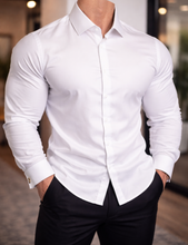 Ladda upp bild till gallerivisning, Skjorta Botthof Super Body slim fit vit