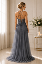 Ladda upp bild till gallerivisning, Aftonklänning / Balklänning  Venitti 81065 dusty blue
