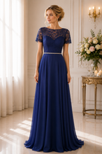 Ladda upp bild till gallerivisning, Aftonklänning / Balklänning  Susanna Rivieri 312123 navy/blue