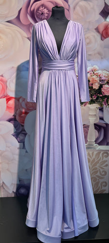 Aftonklänning / Balklänning med lång ärm  PartyLine 11835 lilac